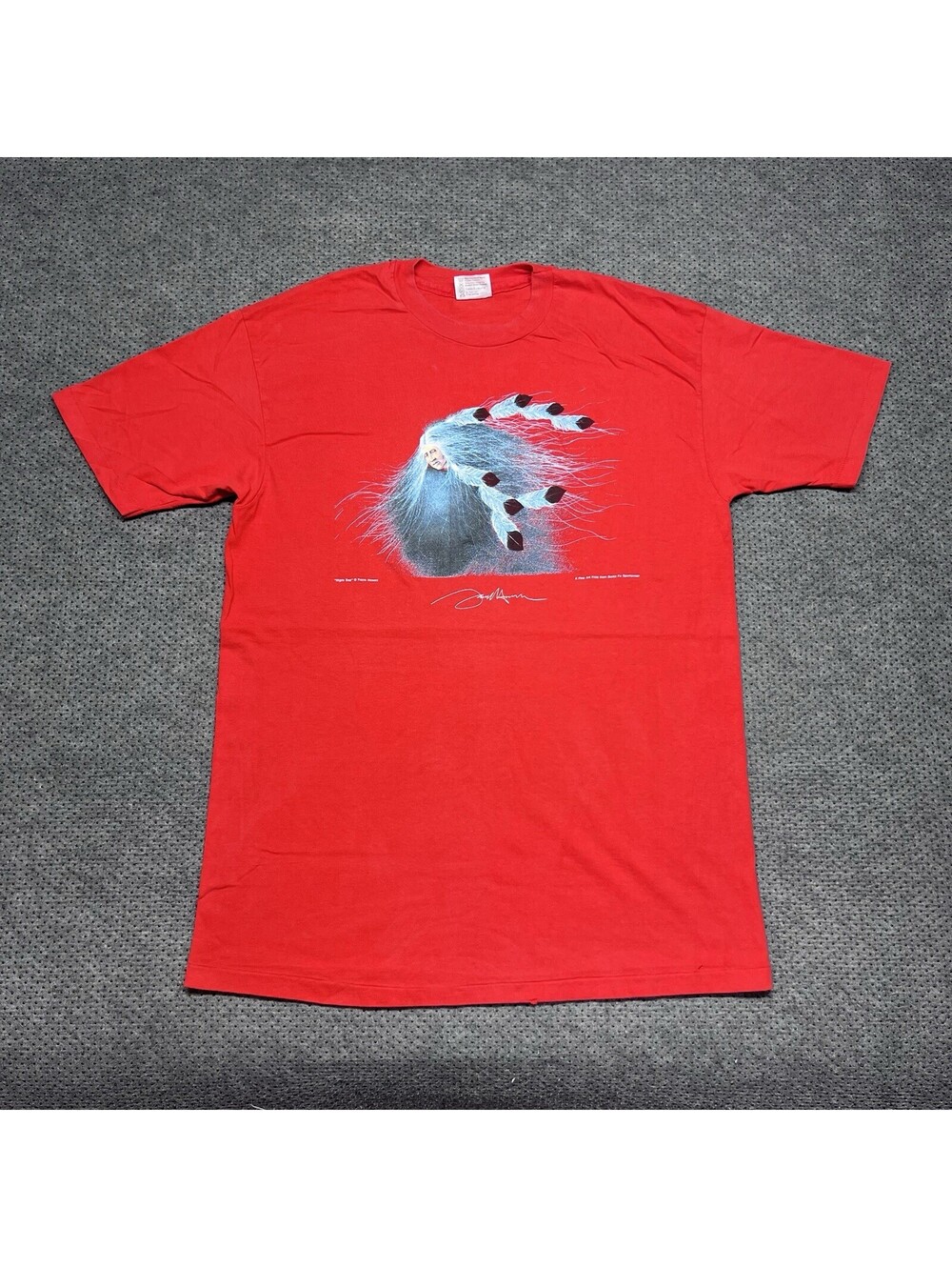 Vintage 1990S Tribal Nature Art Shirt XL Mens Rare Red Single Stitch Made In USA
